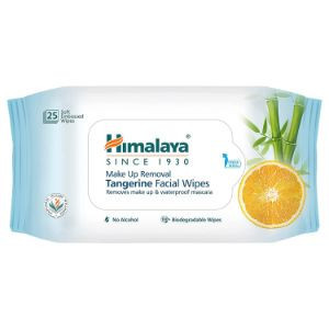 Himalaya make up removal tangerine facial wipes 25 wipes